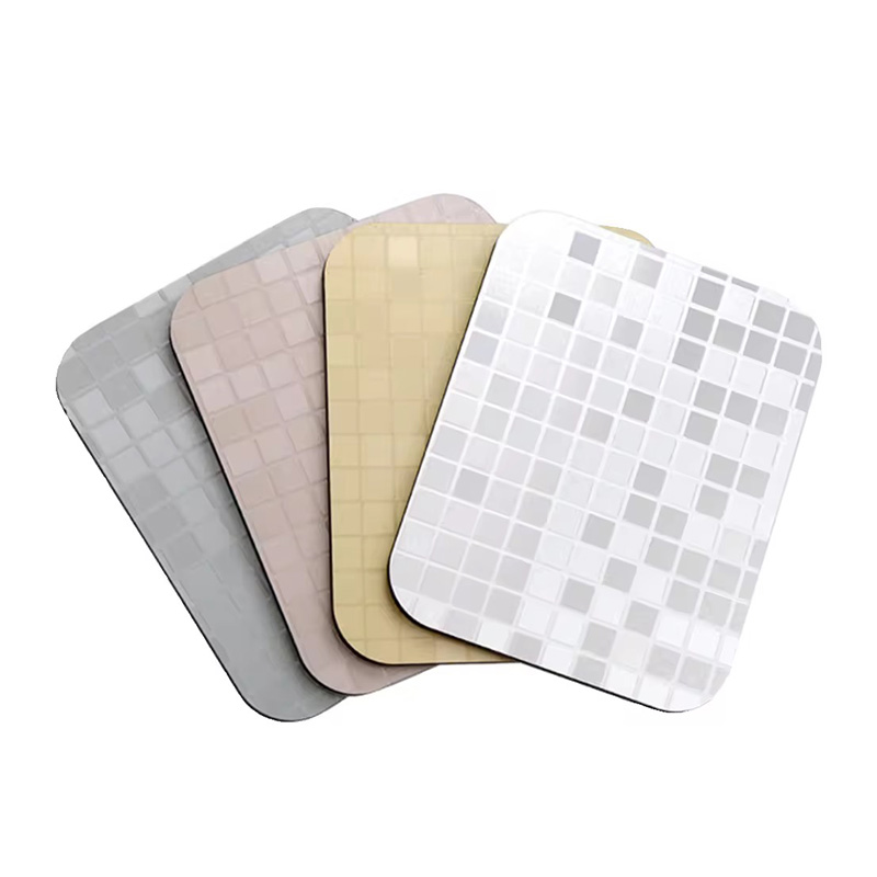 Panneau mural en cristal de carbone à texture métallique